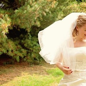 Christian Michele wedding dress and Matching veil